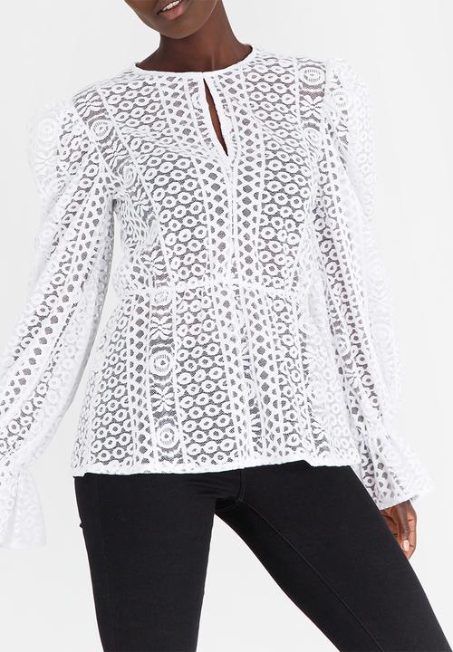 STYLE REPUBLIC - Volume Lace Blouse White