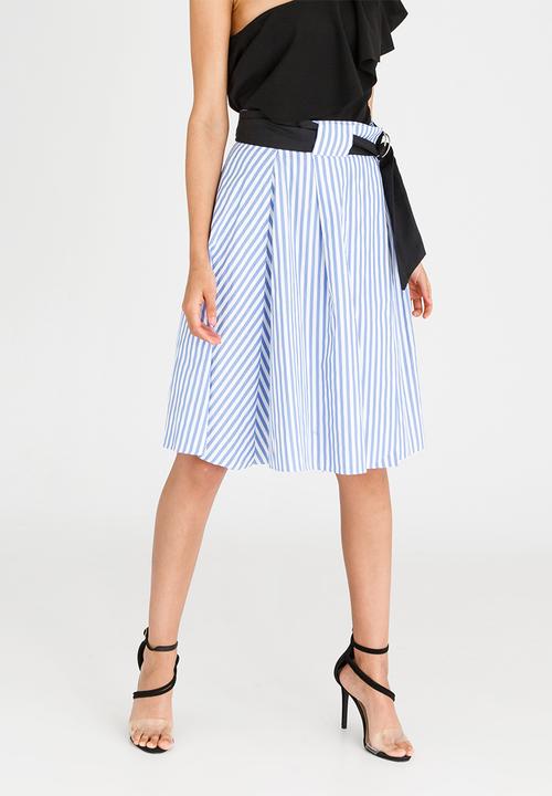 STYLE REPUBLIC - Contrast Belt Skirt Pale Blue