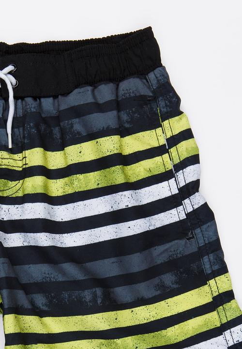 Pop Candy - Striped Swim Shorts Multi-colour