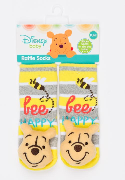 Character Baby - Printed Rattle Socks Yellow