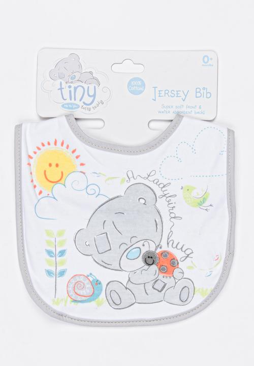 Character Baby - Tiny Tatty Teddy Jersey Bib Grey