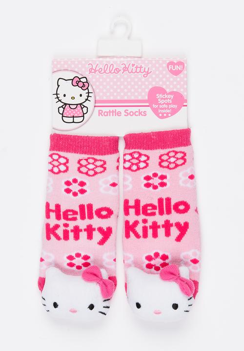 Character Baby - Printed Rattle Socks Dark Pink