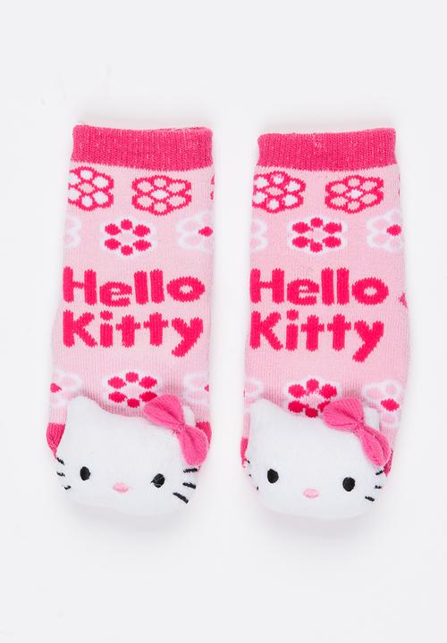 Character Baby - Printed Rattle Socks Dark Pink