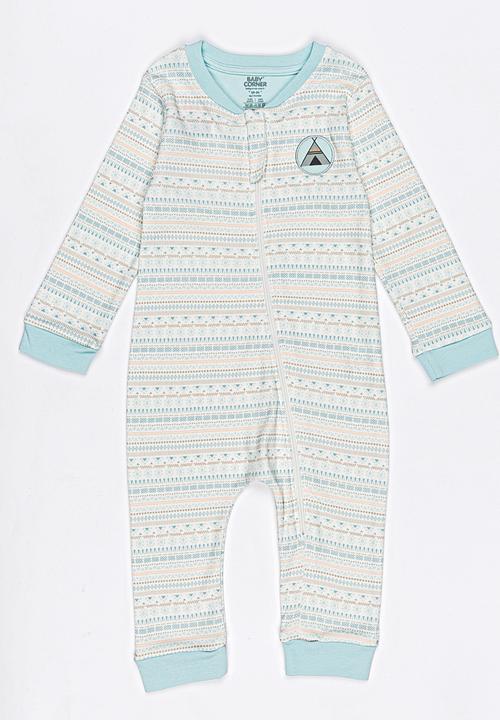 Baby Corner - Zip Through Sleepsuit Multi-colour