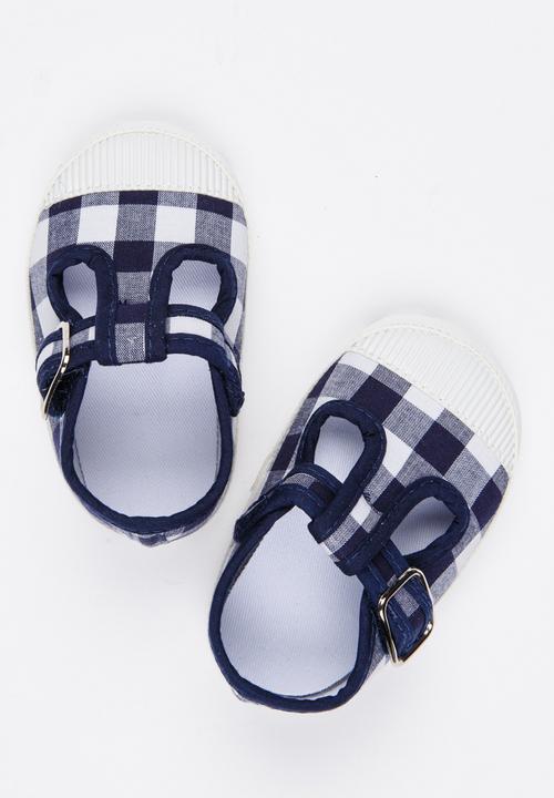 Pop Candy - Check Mary Janes Blue