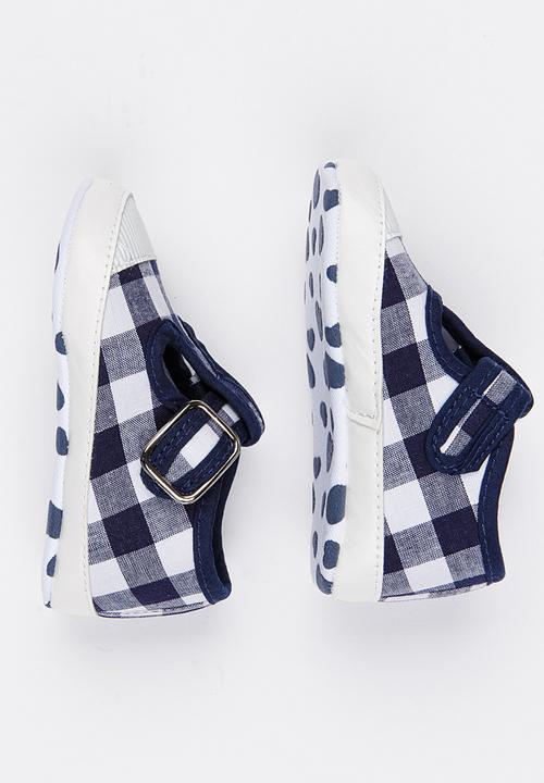 Pop Candy - Check Mary Janes Blue
