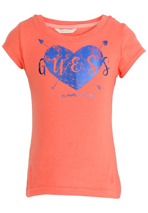 GUESS - S/S Heart Tee Coral