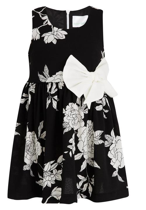 See-Saw - Fit & Flare Chiffon Dress Black and White