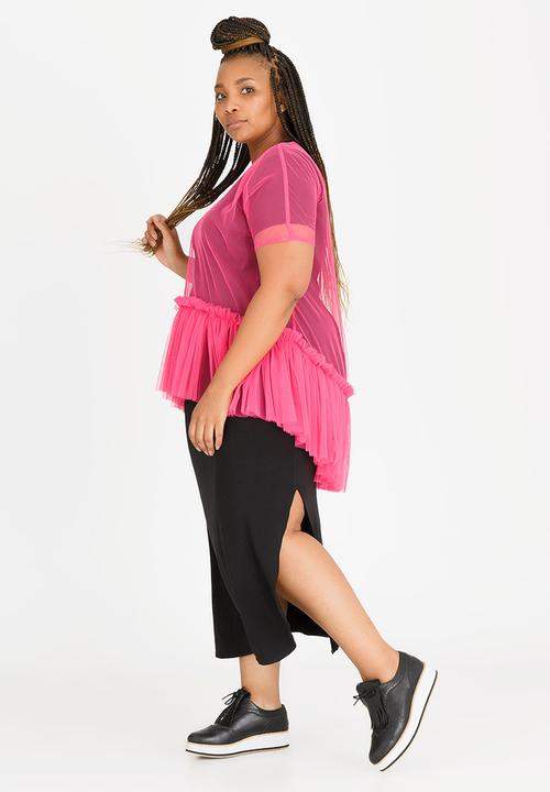 Isabel de Villiers - Tulle Frill Top Cerise Pink