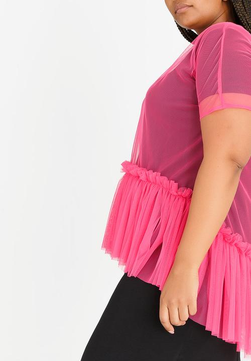 Isabel de Villiers - Tulle Frill Top Cerise Pink