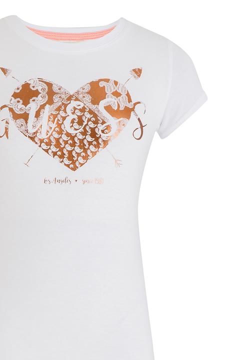 GUESS - S/S Heart Tee White