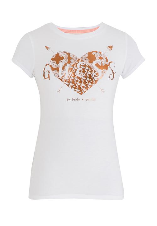 GUESS - S/S Heart Tee White