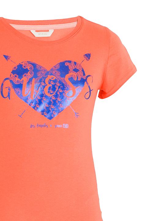 GUESS - S/S Heart Tee Coral
