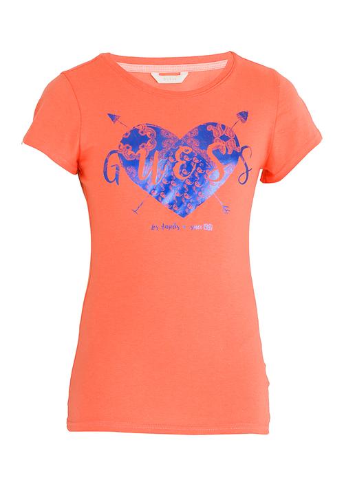 GUESS - S/S Heart Tee Coral