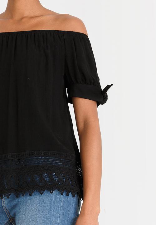 Vero Moda - Aya Off-the-shoulder Top Black