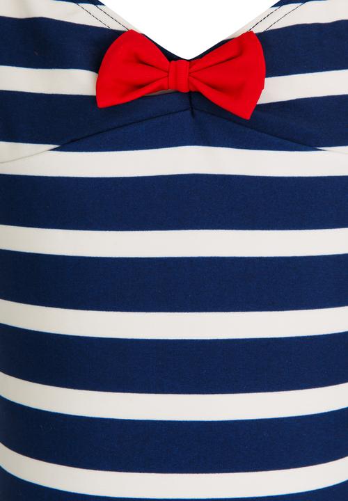 Pop Candy - Striped Full Piece Swimsuit Multi-colour
