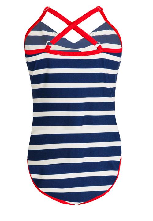 Pop Candy - Striped Full Piece Swimsuit Multi-colour