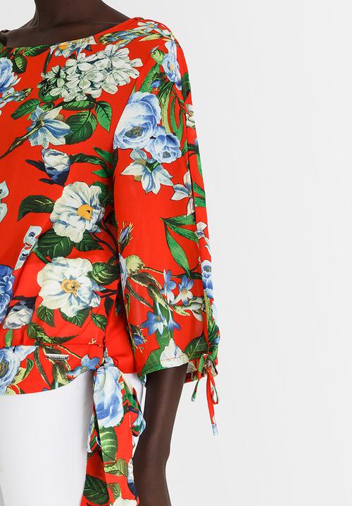 G Couture - Patterned Smock Top Floral