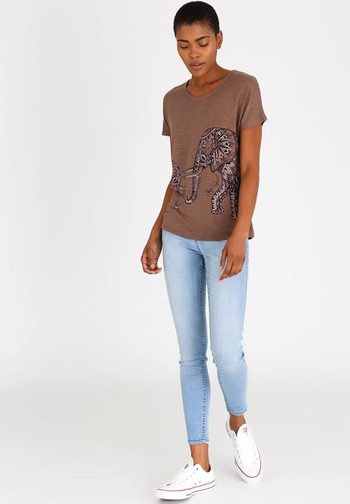 JEEP - Printed Fashion Top Brown