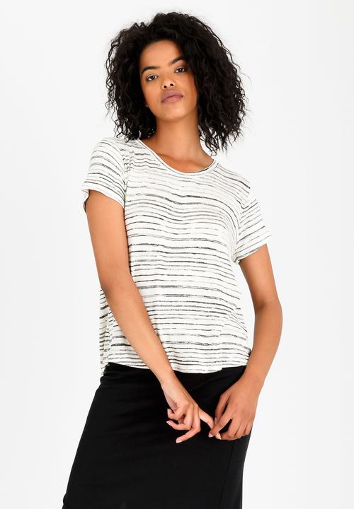 Lizzy - Scarlette Tee Blue and White