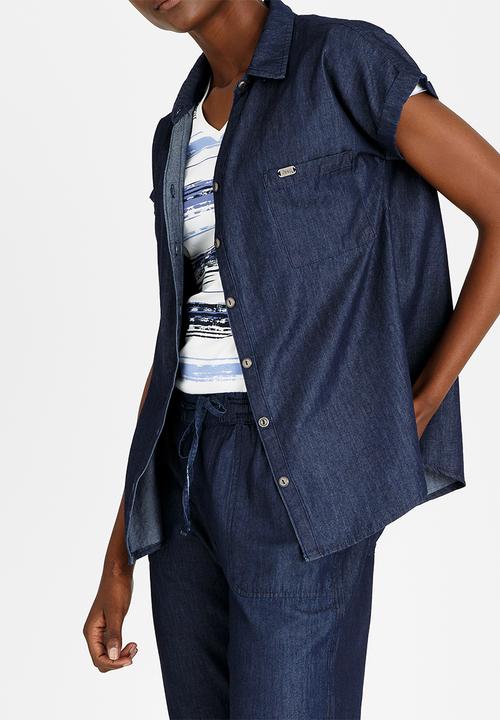 JEEP - Denim Slouchy Blouse Blue