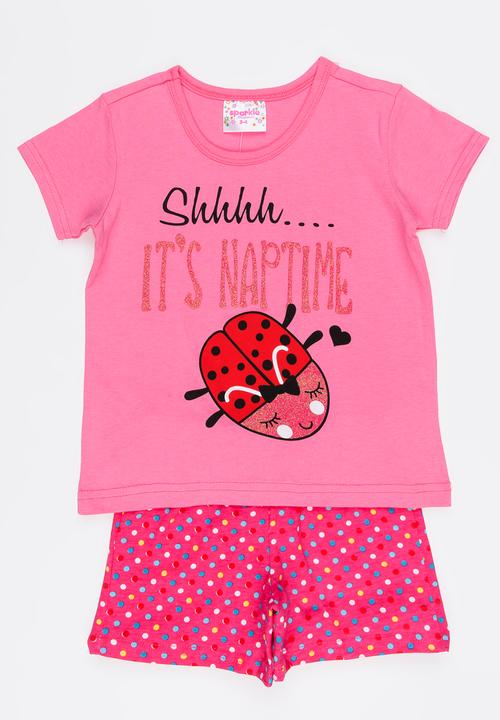 Twin Clothing - Ladybug PJ Set Multi-colour