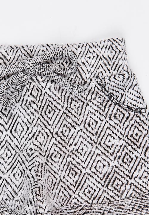 See-Saw - Fleece Shorts Black and White