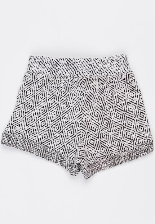 See-Saw - Fleece Shorts Black and White
