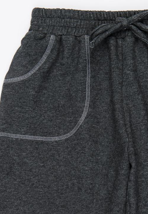 Rebel Republic - Knit Pull On Shorts Dark Grey