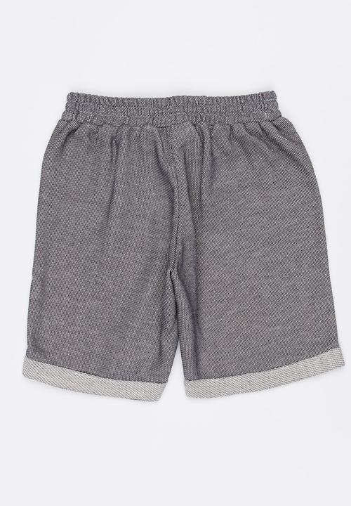 Rebel Republic - Knit Pull On Shorts Grey
