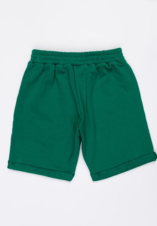 Rebel Republic - Knit Pull On Shorts Green