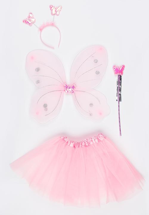 Pop Candy - Butterfly Wings & Skirt Set Mid Pink
