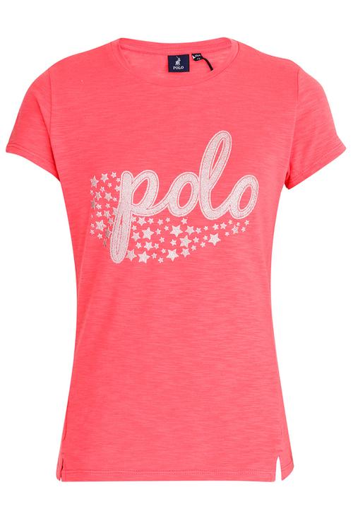POLO - Kayla SS Glitter Printed Tee Mid Pink