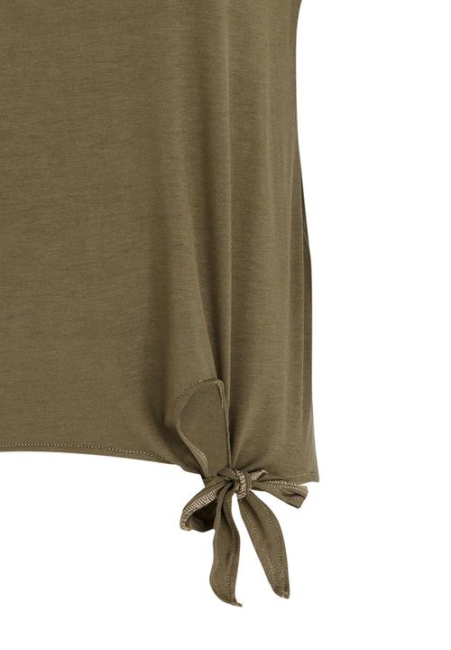 Rebel Republic - Side Tie Top With Back Detail Khaki Green