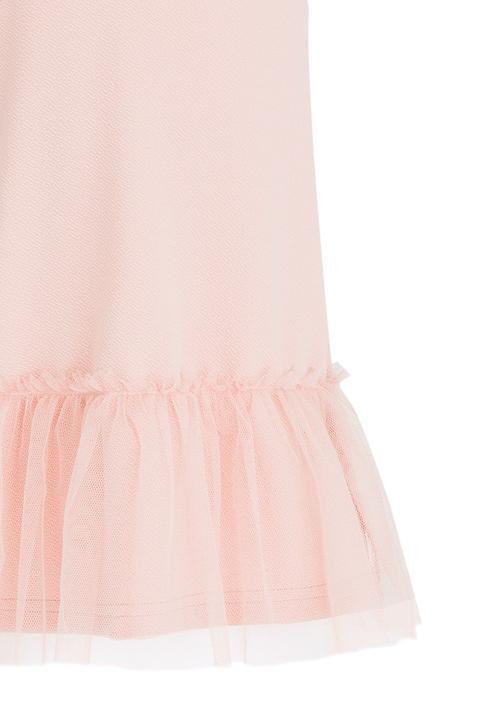 See-Saw - Dropped Waist dress with Mesh Layer Mid Pink