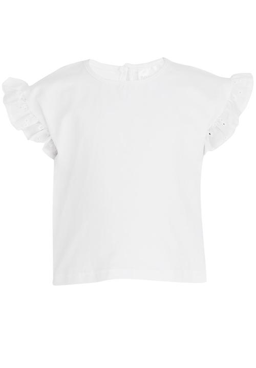 See-Saw - Tunic Top with Frill Sleeve White