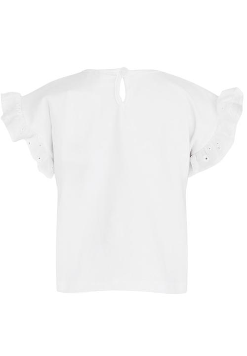 See-Saw - Tunic Top with Frill Sleeve White