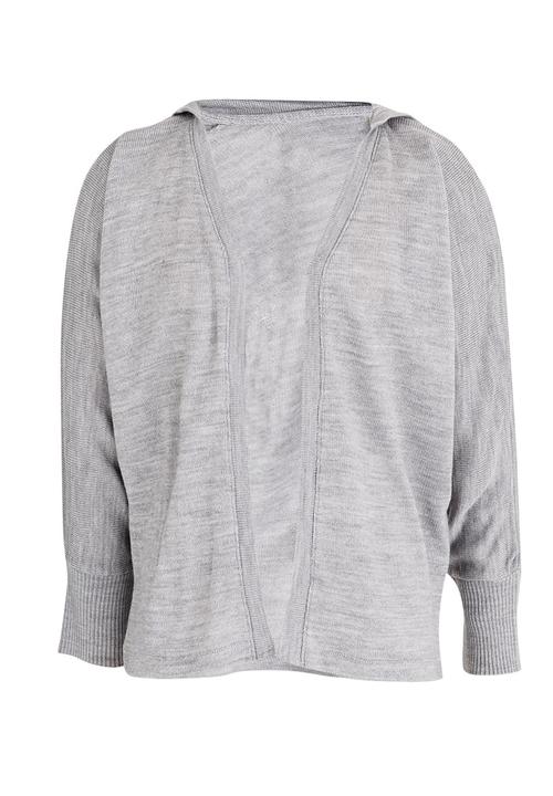 Rebel Republic - Hooded Cardi Grey Melange