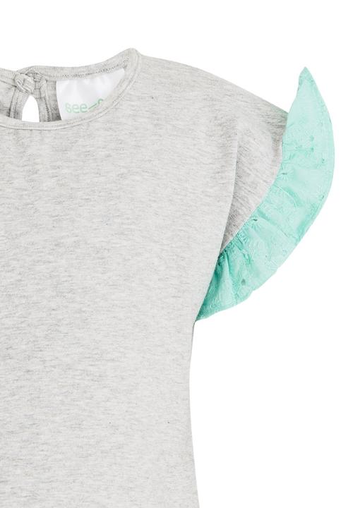 See-Saw - Tunic Top with Frill Sleeve Grey