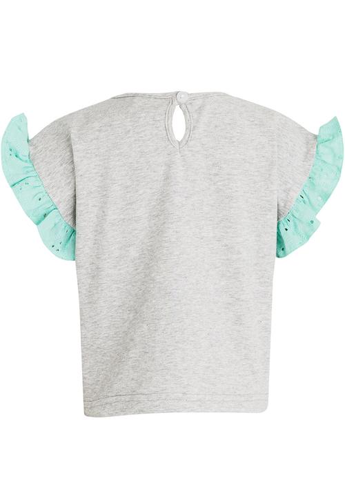 See-Saw - Tunic Top with Frill Sleeve Grey