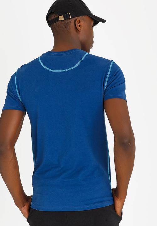POLO - Distressed Print T Shirt Dark Blue