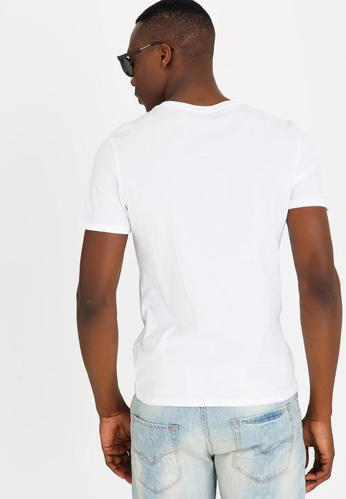 GUESS - Basic Liner Logo Crew Tee White