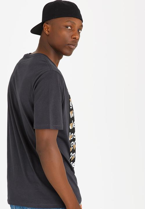 GUESS - Basic Pattern Tri Crew Tee Charcoal
