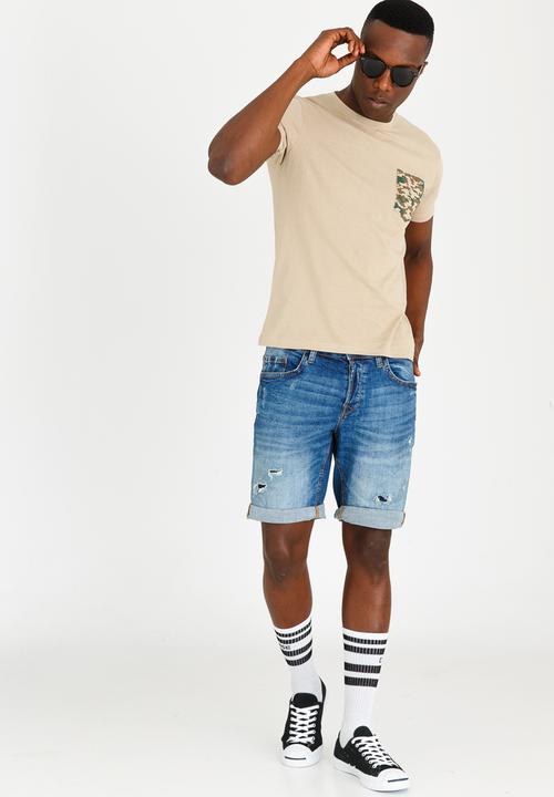Brave Soul - Pulpe Pocket Tee Stone