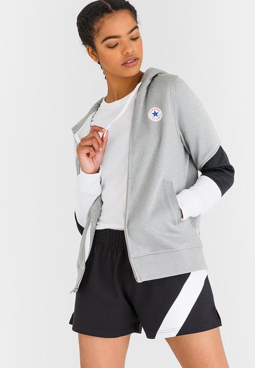Converse - Blocked Full Zip Hoody Pale Grey