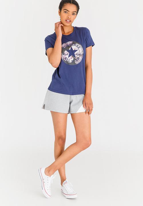 Converse - Floral Fill Crew Tee Navy