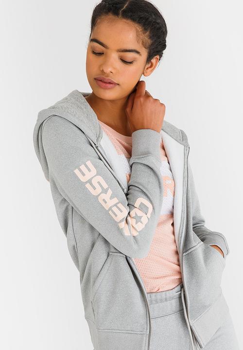 Converse - Star Print CP Full Zip Hoody Pale Grey