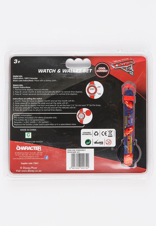 Character Fashion - Cars Watch & Wallet Set Red