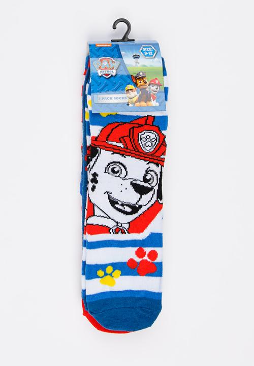 Character Fashion - Paw Patrol 3 Pack Anklet Sock Blue