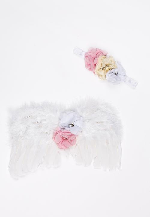 Pop Candy - Angel Wings and Headband Set White